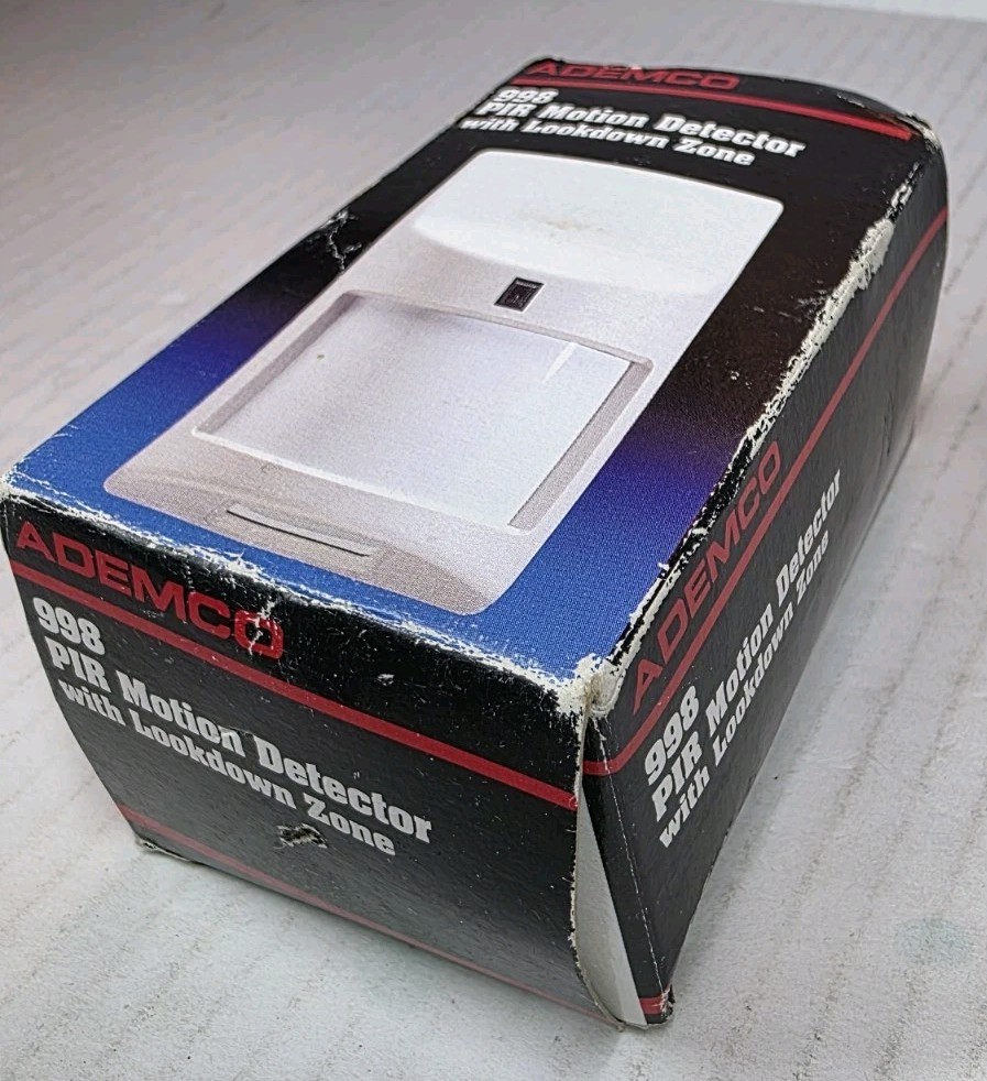 Ademco Motion Detector 998 PIR With Lockdown Zone New