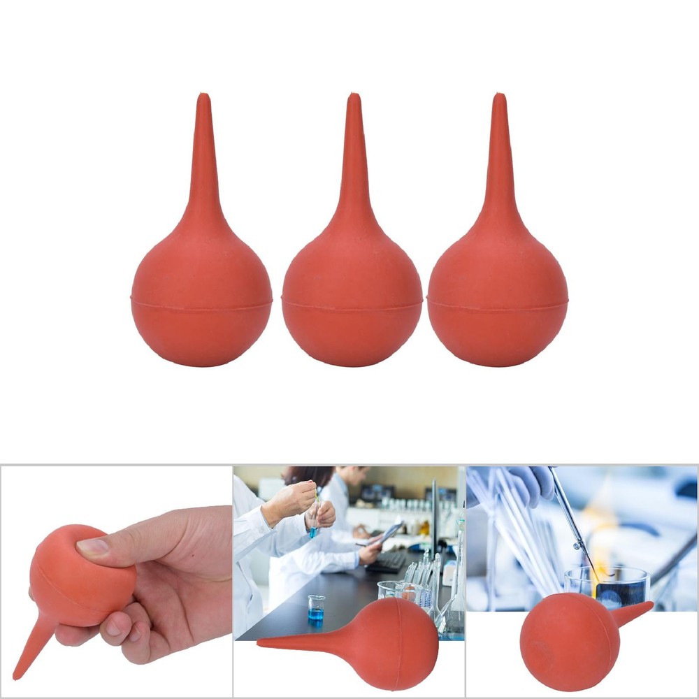 3-Pack Durable Lab Suction Bulb For Liquid Extraction In Laboratory New↑