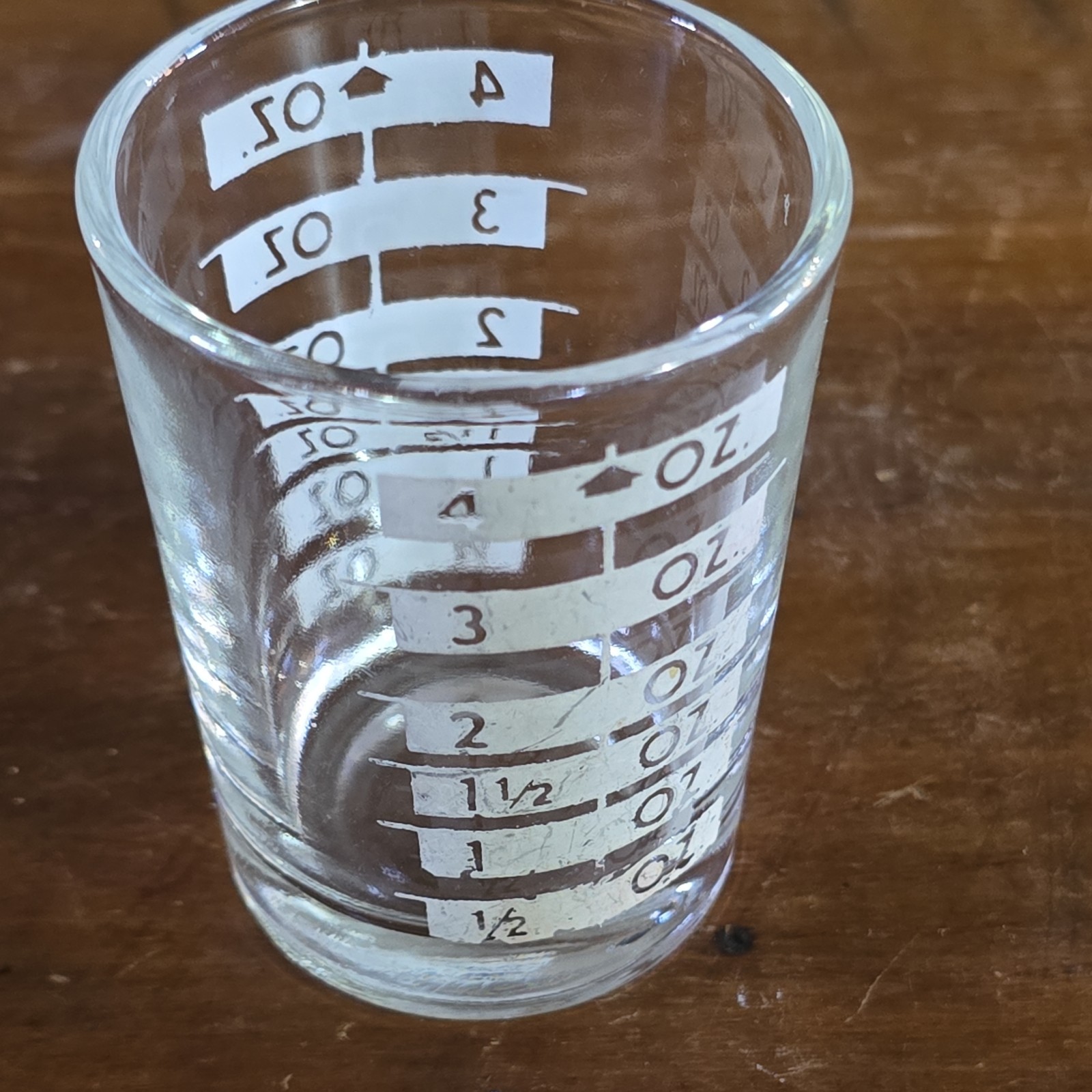 4 oz. Bar & Kitchen PROFESSIONAL MEASURING GLASS Tempered Jigger Shot Multi Tool