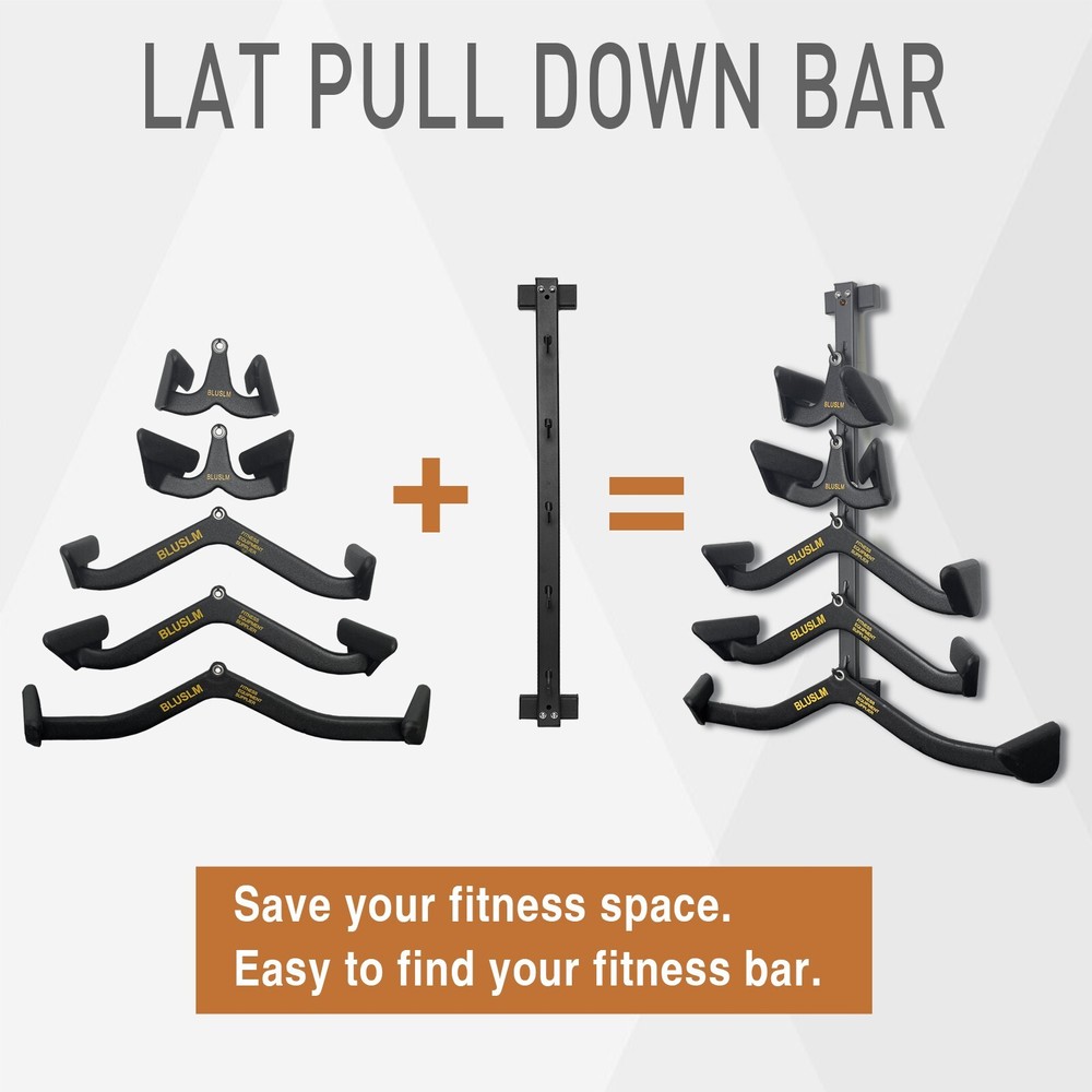 Lat Pulldown Bar T Bar Row Tricep Attachment for Home Gym Exercise Machine