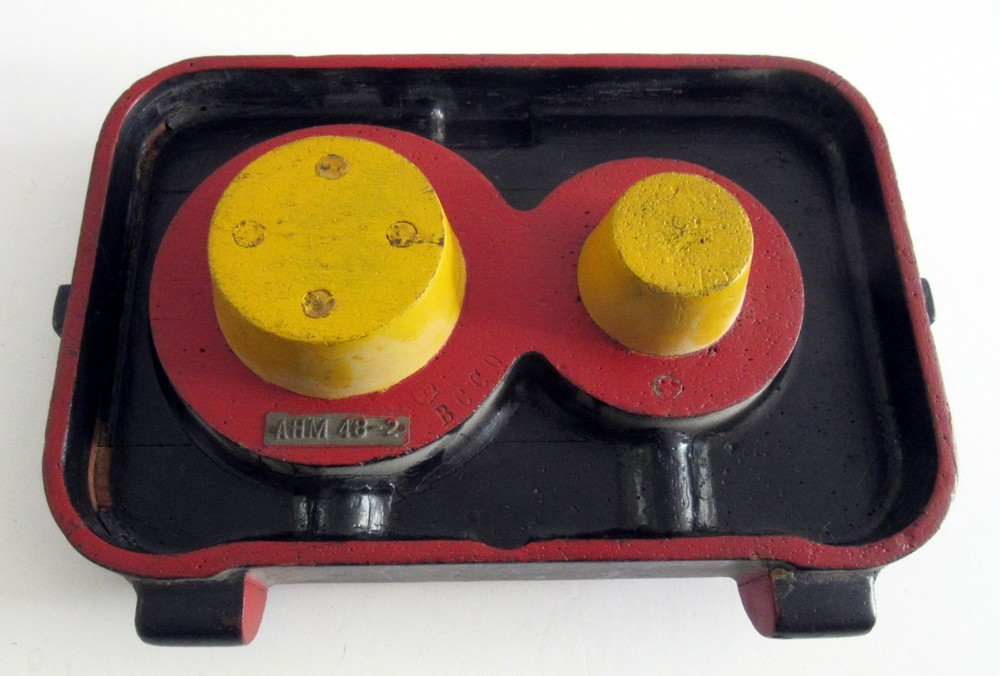 Vintage Quality Control Tooling Fixture, Solid Wood Construction, AHM 48-2