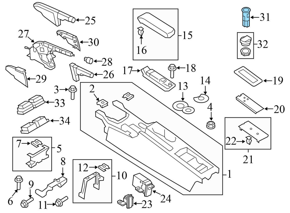 2007-2011 AUDI S6 - 12V Power Outlet 8E0919309
