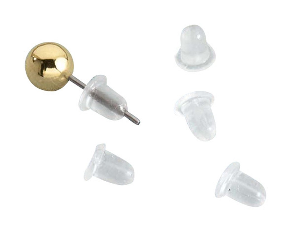 Clear Bullet Earring Backs