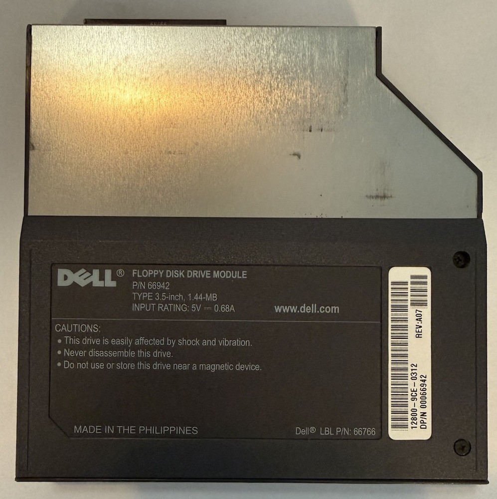DELL Floppy Disk Drive Module Type 3.5 Inch, 1.44-MB,