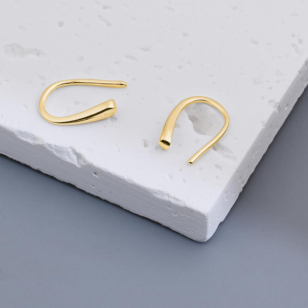 Tiny Pull Through Earrings Small Threader Earrings S999 Sterling Silver Earrings