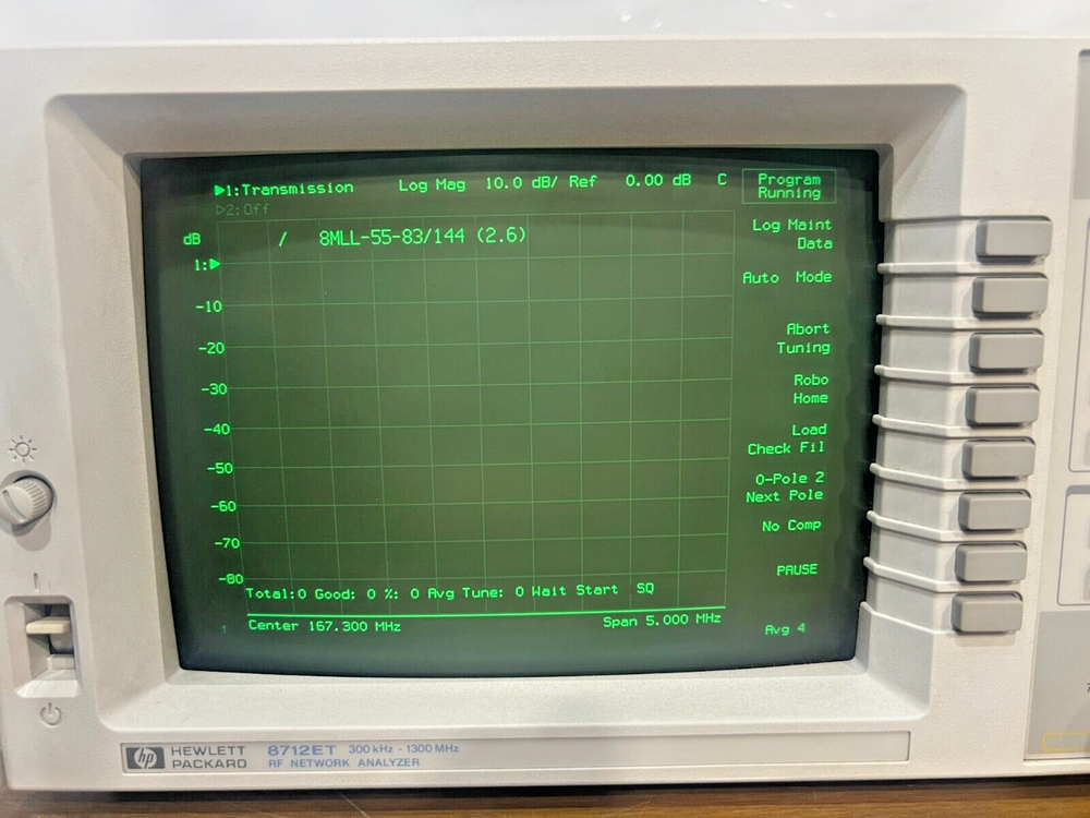 HP 8712ET RF Network Analyzer 300Khz - 1300Mhz OPT 1EC