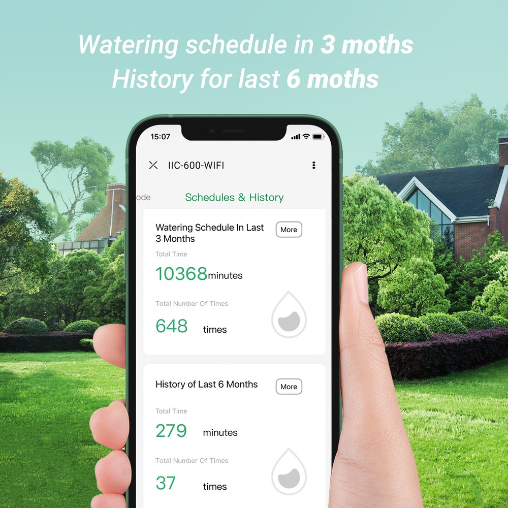 Lawn Water Sprinkler System WiFi Irrigation Controller Watering Timer Garden App