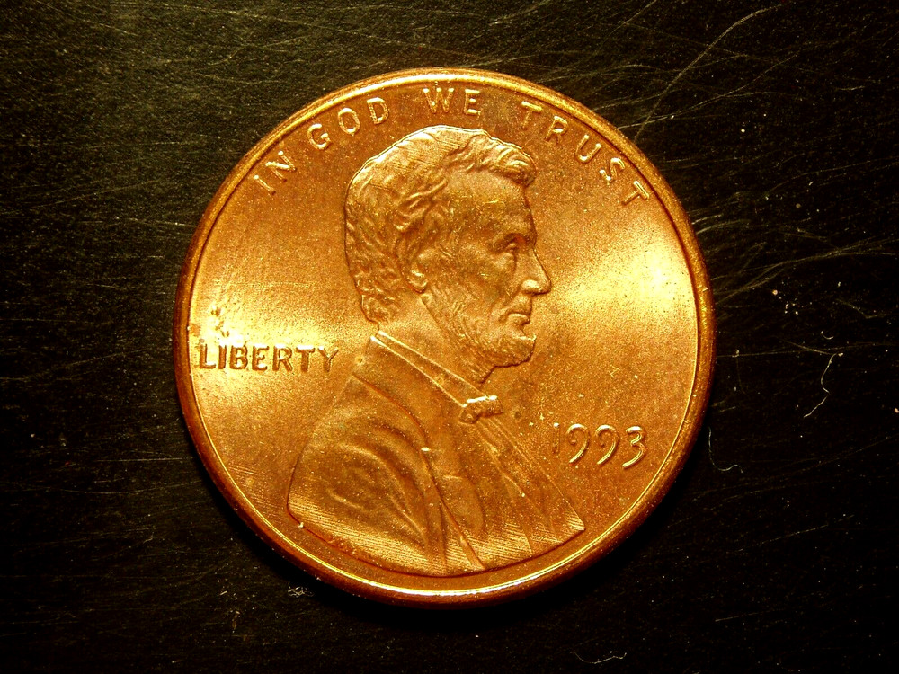 1993 UNC LINCOLN MEMORIAL CENT #1