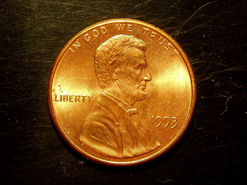 1993 UNC LINCOLN MEMORIAL CENT #1