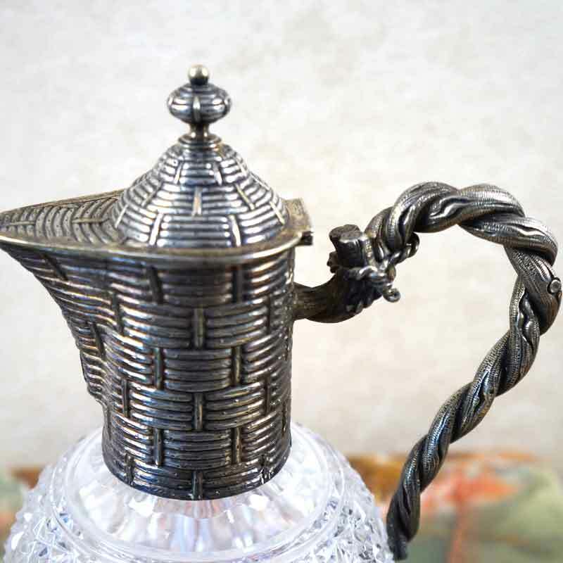 Vintage Russian Crystal Silver Gilt