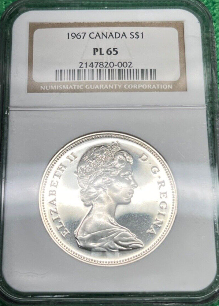 1967 Canada Silver Dollar – NGC PL65 – Centennial Goose – Mirror-Like Fields