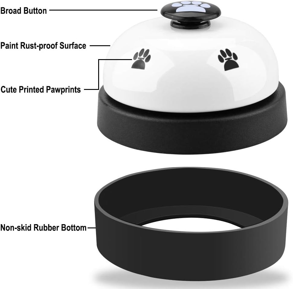 2-Pack Dog Training Bells with Non-Skid Base for Effective Pet Potty Training