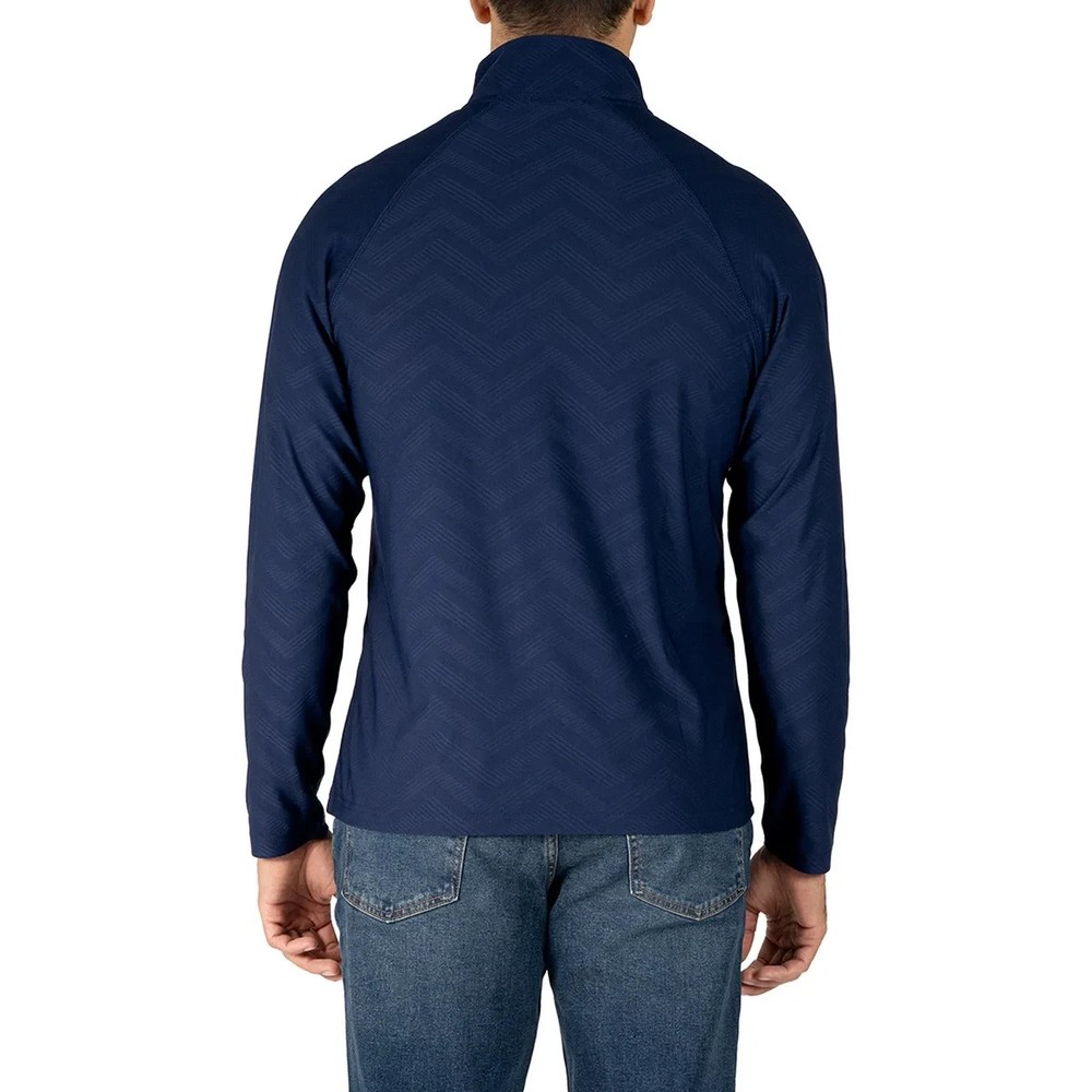 Gerry Men's Active Quarter Zip Long Sleeve Blue Medium- New