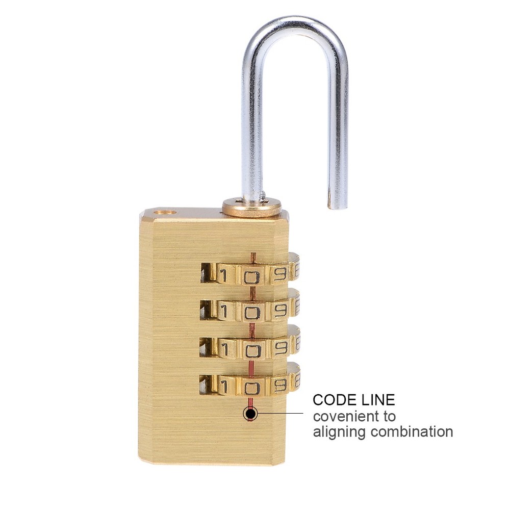 4 Digit Combination Lock 3mm Cricket 21mm Body Width Brass Block
