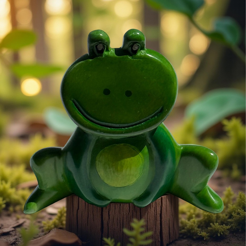 Green Frog Figurine