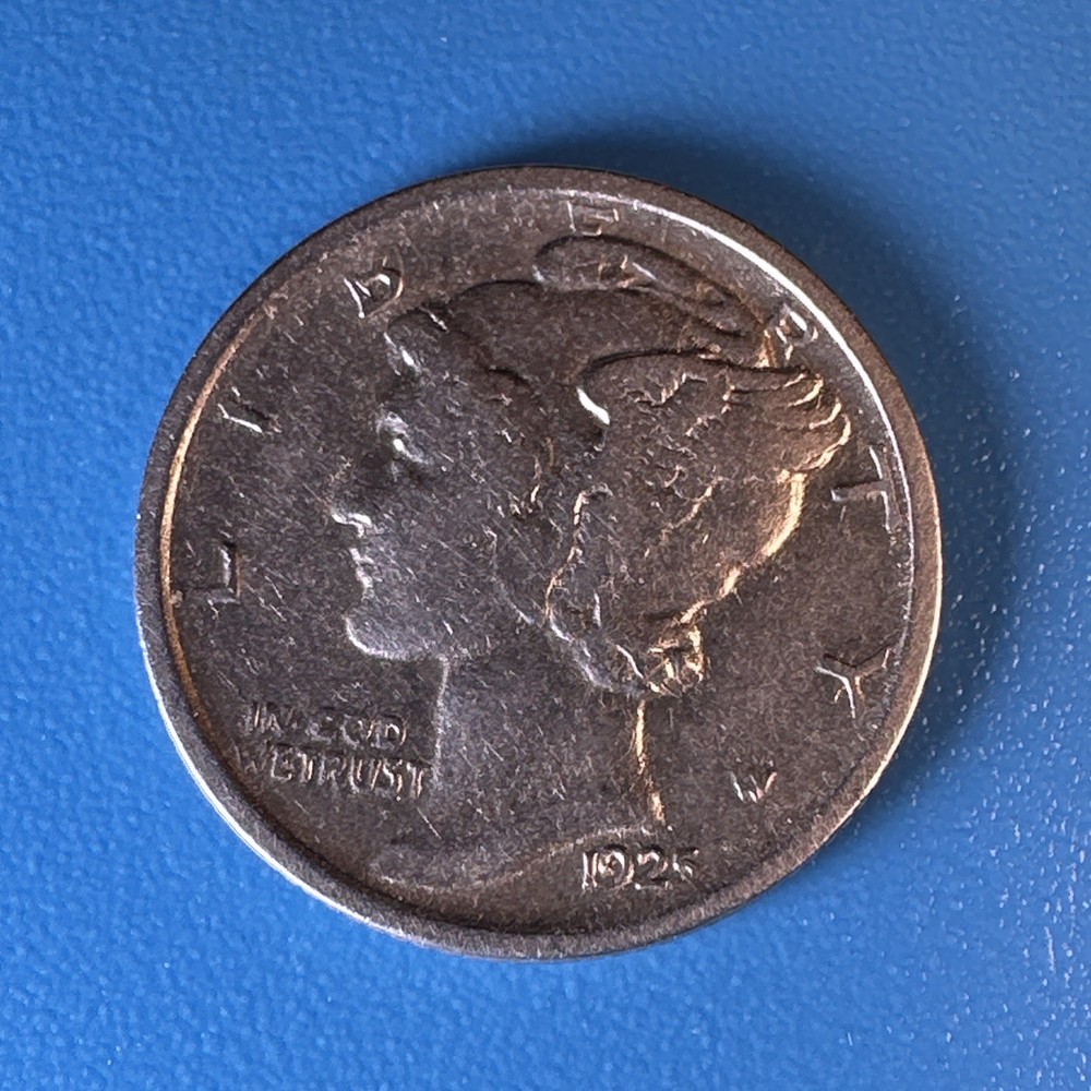 1925-D Mercury Silver Dime 10 Cents💥 Authentic US Coin💥Nice Condition (m179)