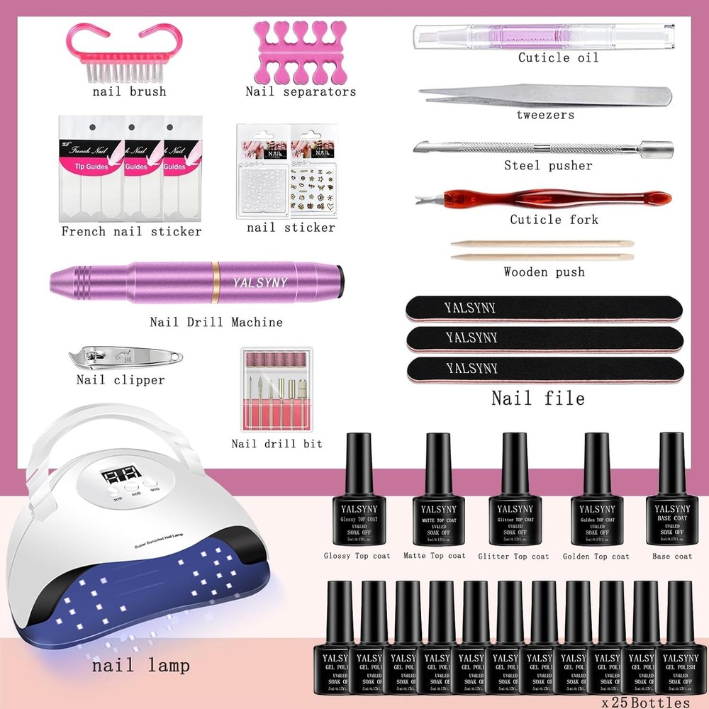 Professional Gel Nail Kit with Drill