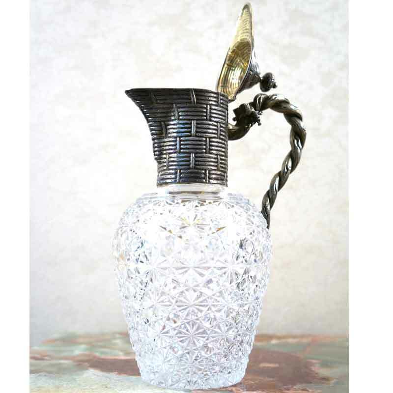 Vintage Russian Crystal Silver Gilt