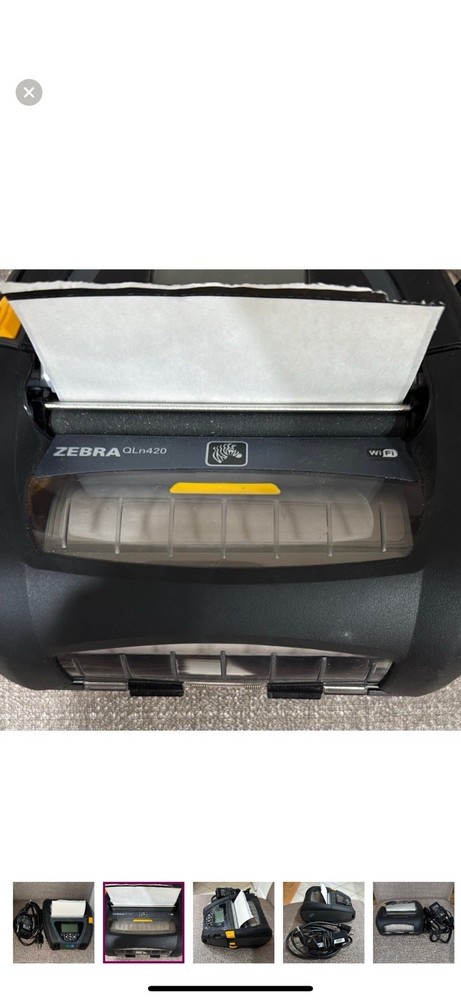 Zebra QLn420 Mobile Label Printer with Power Adapter