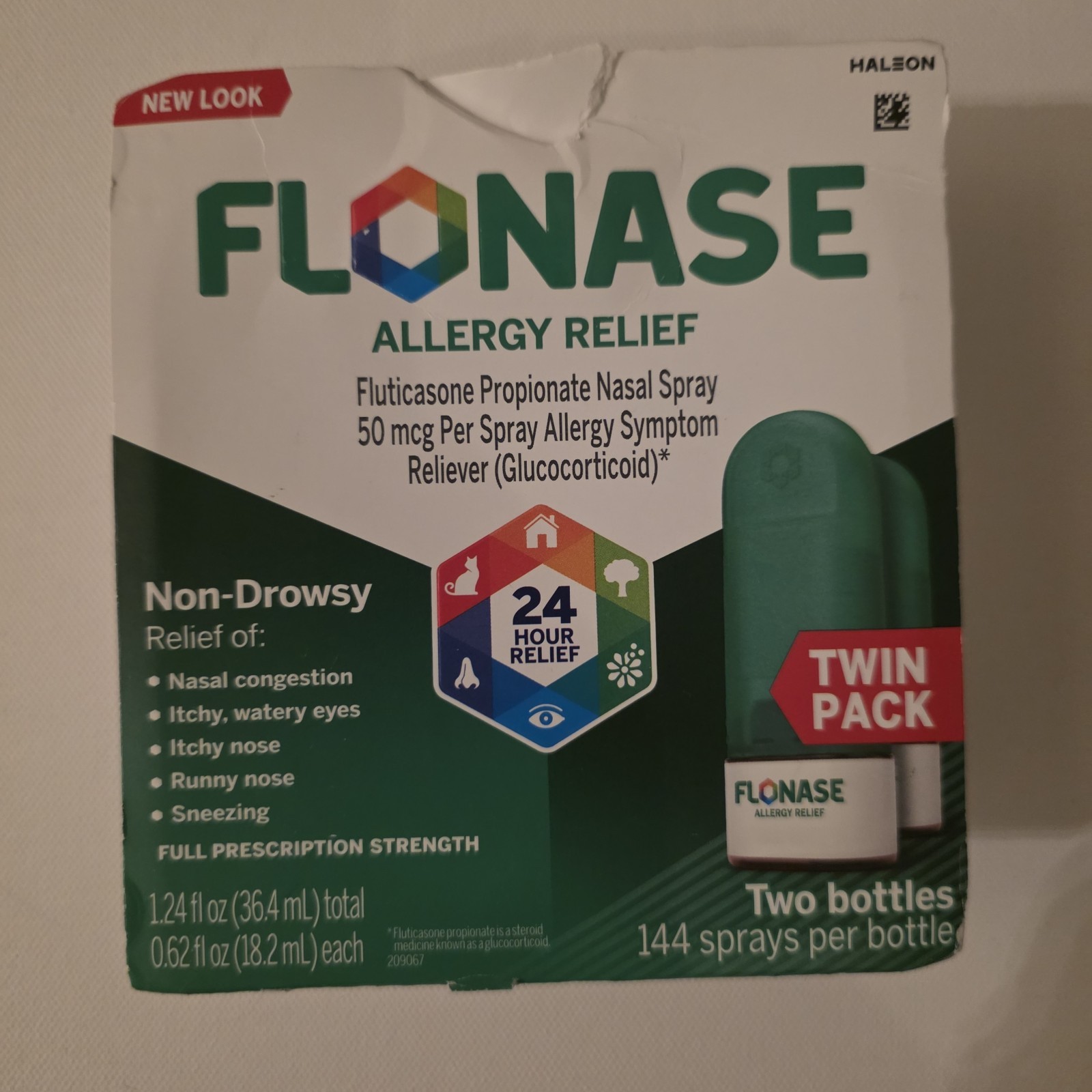 Flonase Allergy Relief Twin Pack *DMG* 2 X 144 (288) Sprays  Exp 2027-28