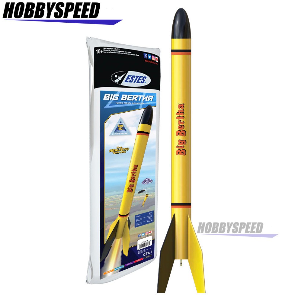 ESTES BIG BERTHA MODEL ROCKET KIT SKILL: INTERMEDIATE rocketry model EST1948 NEW