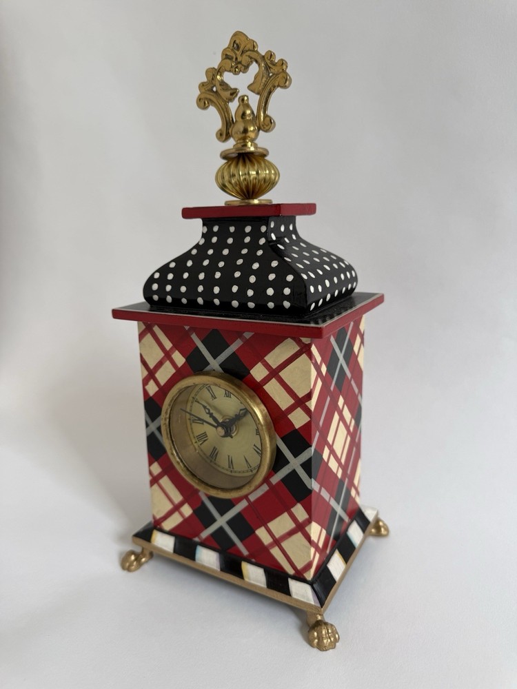 MACKENZIE CHILDS MARYLEBONE CARRIAGE CLOCK