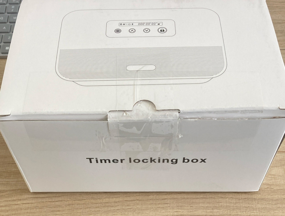Vadeer Timer Locking Box with Timer Lock Secure Storage (Black)