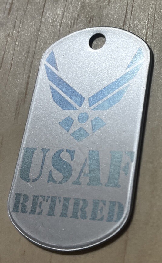 USAF Retired Dog Tag
