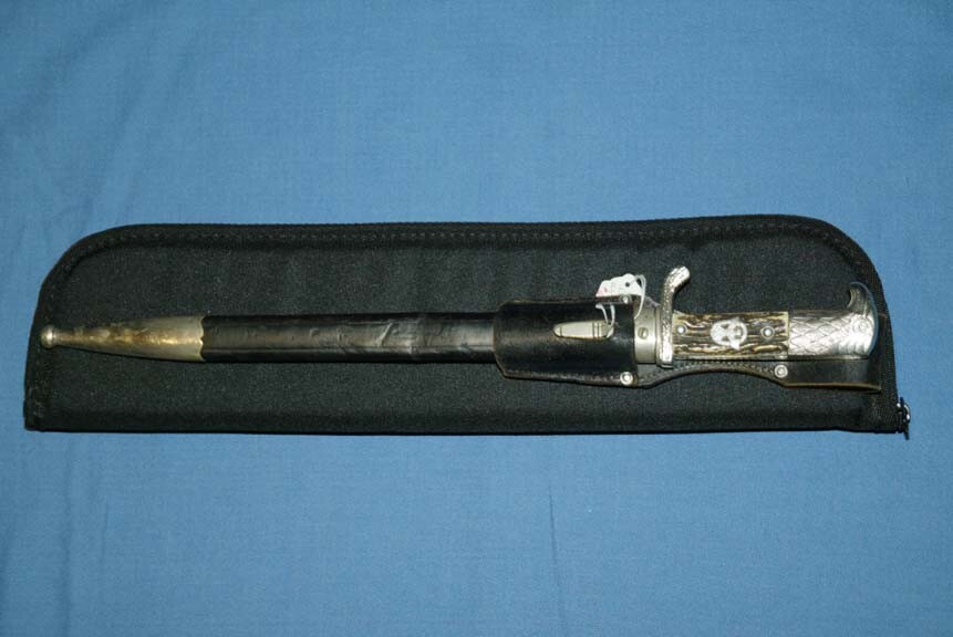 Custom 20" X 5" padded zipper case a perfect fit for most WW2 Daggers