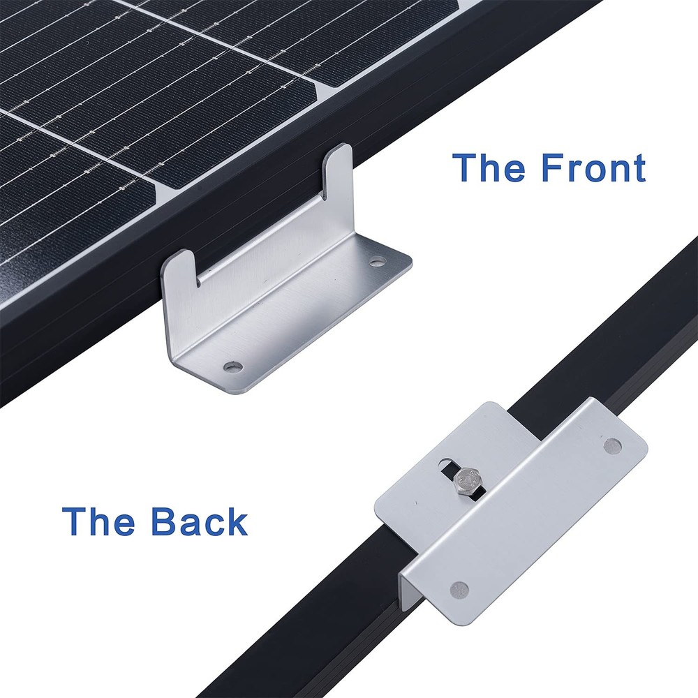 JJN Solar Panel Mount Z Brackets, 2 Sets 8 Units Z Bracket 2 SET(New), Silver