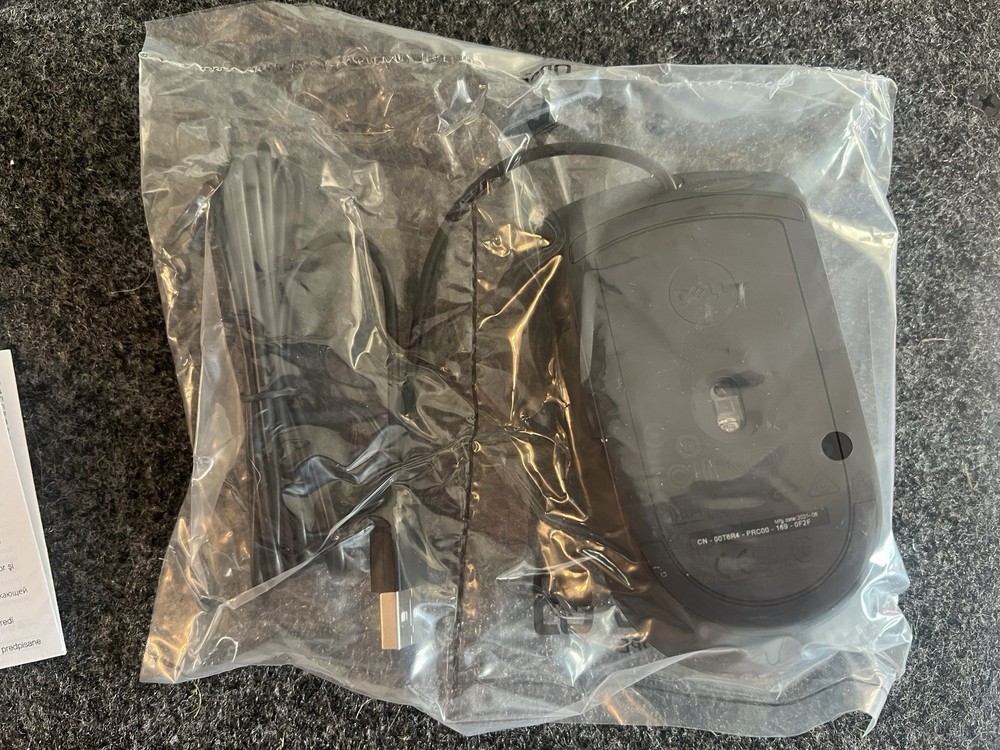 NEW In Box Dell Wired Mouse with USB Conntection Model MS116-BLK