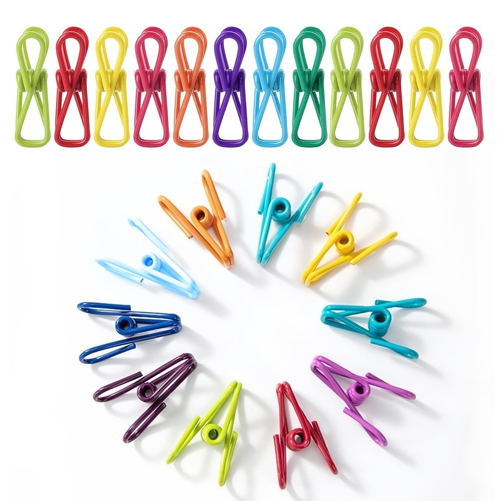 45 Pcs Chip Clips - 2 Inch Random Multi-Colored Waterproof 45 Pcs, Colorful