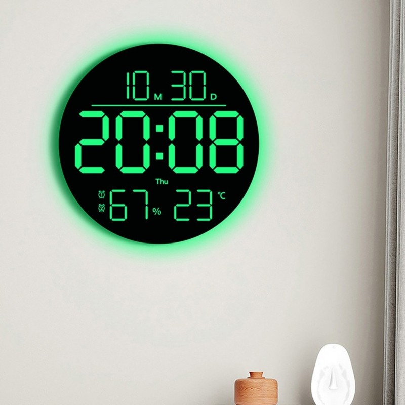 Color Clock Oversized Temperature Display