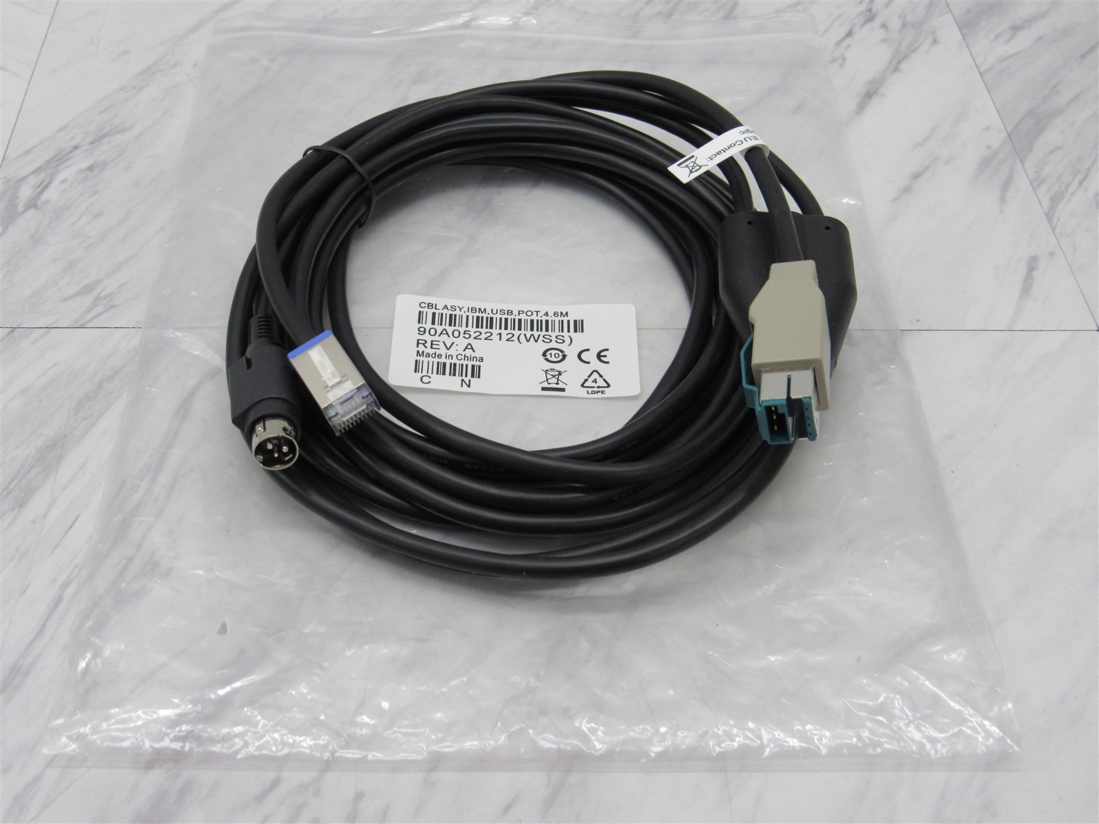 NEW Datalogic 9800I POS 12V Powered USB to Y Split 3-Pin Power & Host 90A052212