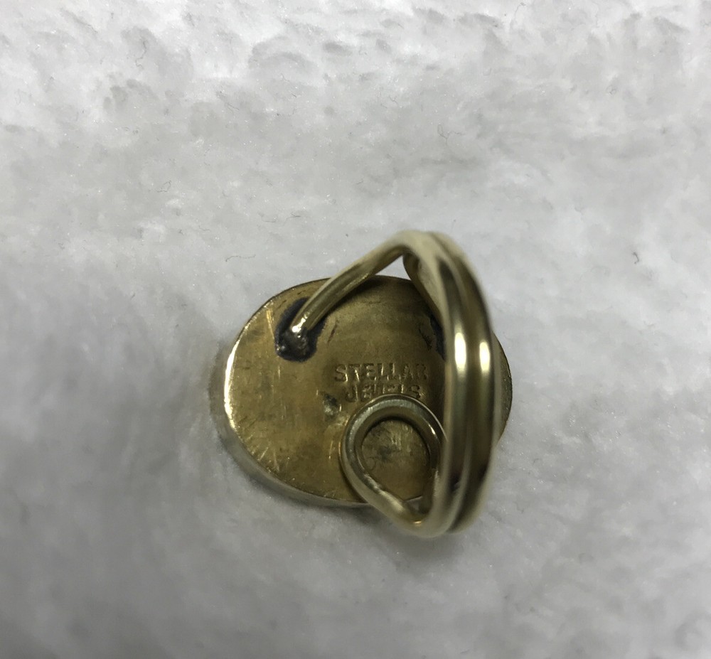 Bixbyite Druzy Gold Tone Black & Gray Adjustable Ring Statement Sparkly Ring