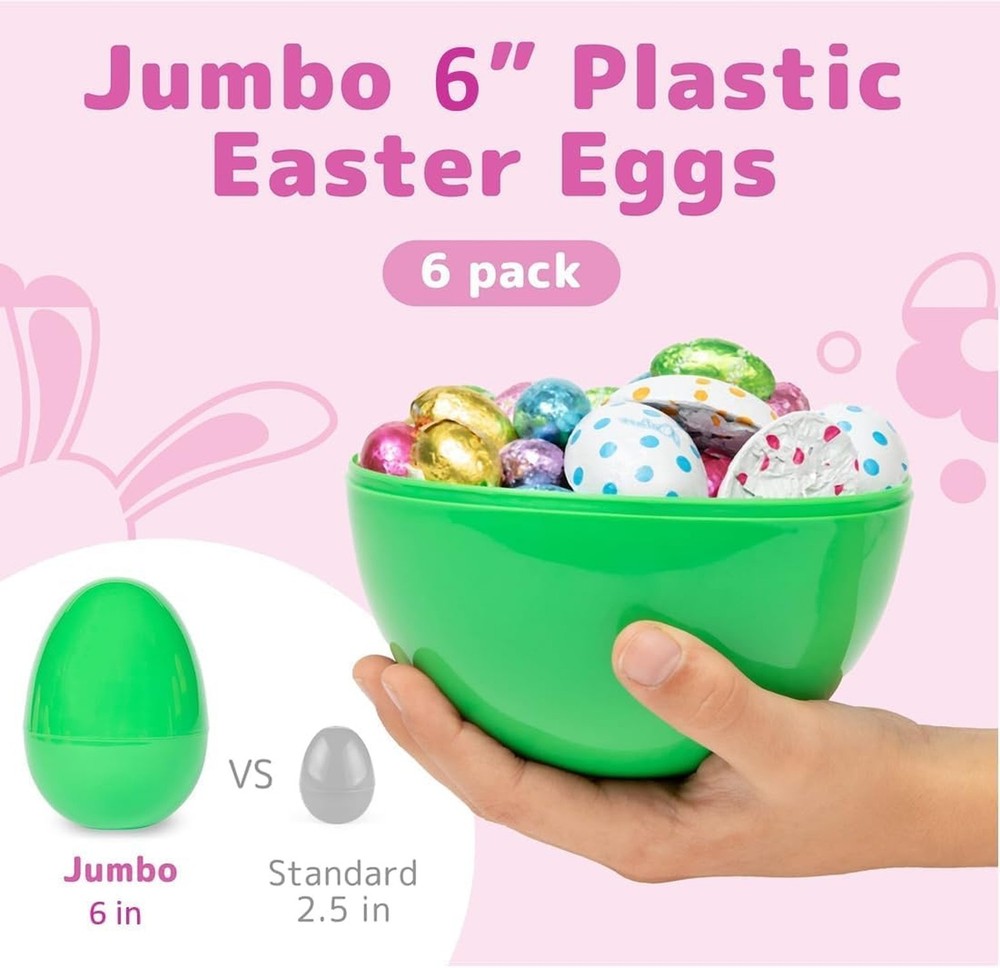 easter eggs，Jumbo Fillable Easter Eggs Colorful Bright Plastic Easter Egg