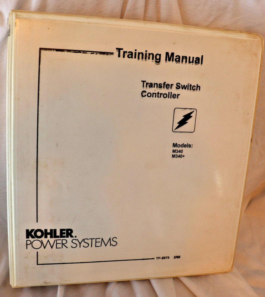 TP-5975 Kohler Power Systems Training Manual M340 M340+ Transfer Switch Controls