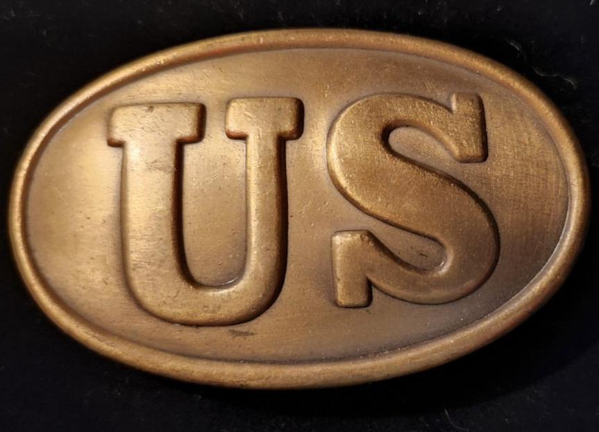 Antique Style US Belt Buckle Military Civil War Brass Reproduction