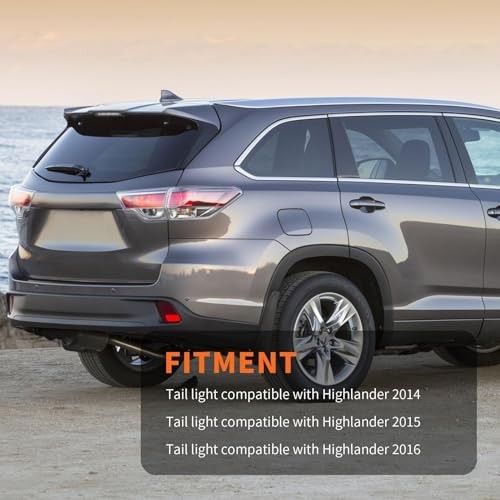 Outer Tail Light Passenger Side Compatible with Highlander 2014 2015 2016 Right