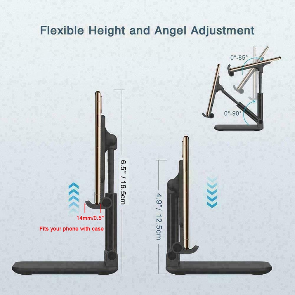 Foldable Universal Adjustable Tablet Stand Cell Phone iPad iPhone Desktop Holder