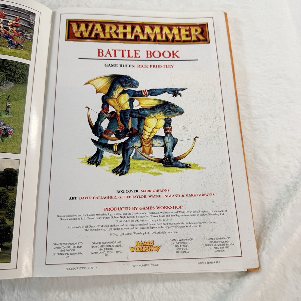 Warhammer BATTLE Book Games Workshop 1996 - Good Condition.