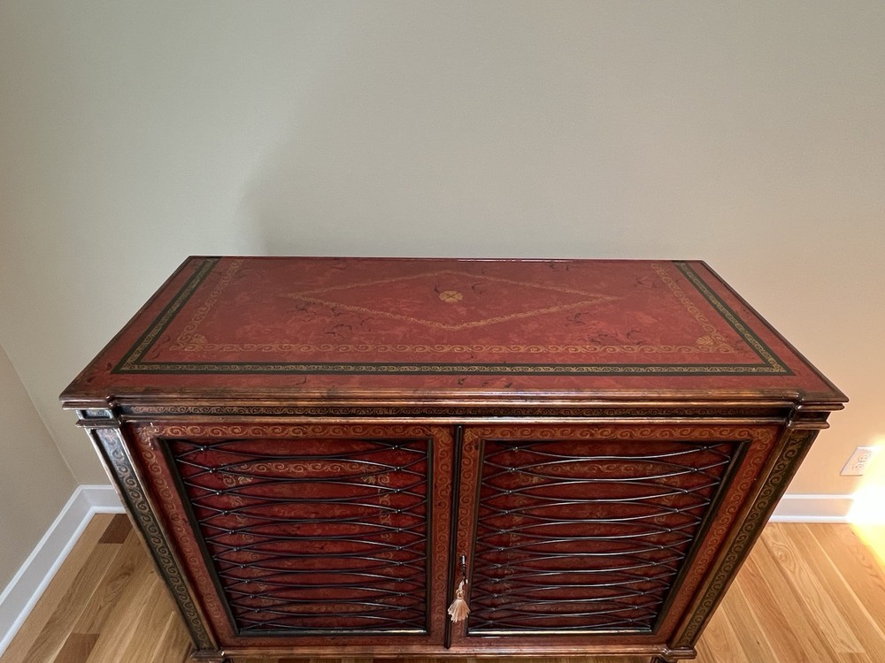 Theodore Alexander Leather Wrapped Chest Buffet
