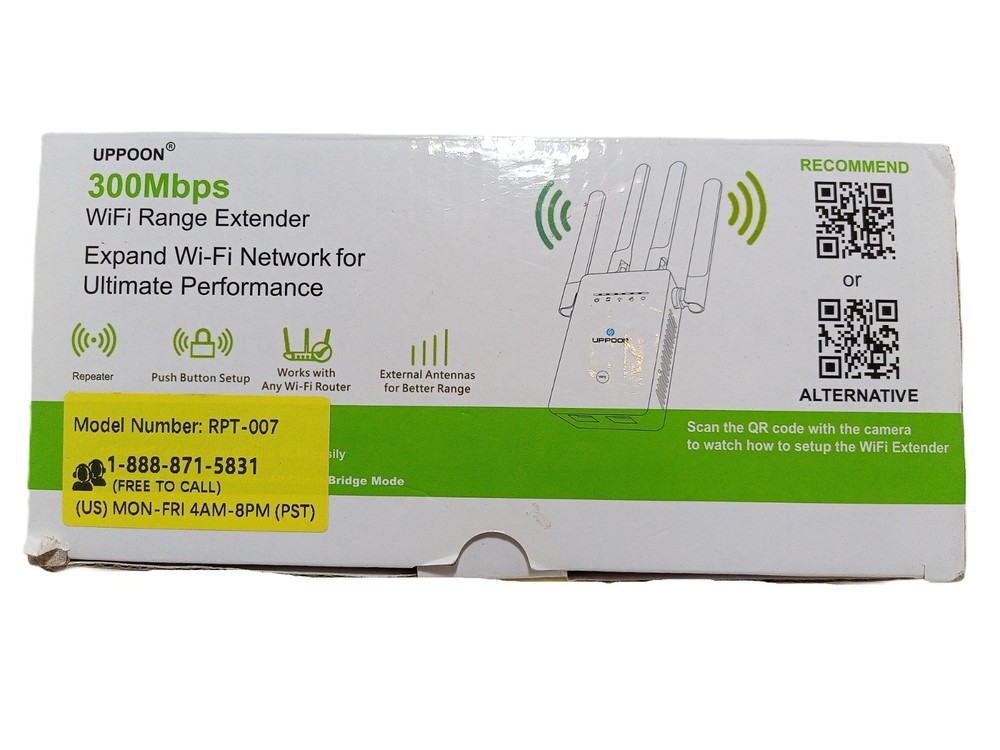 300Mbps wifi range extender (Model: RPT-007)