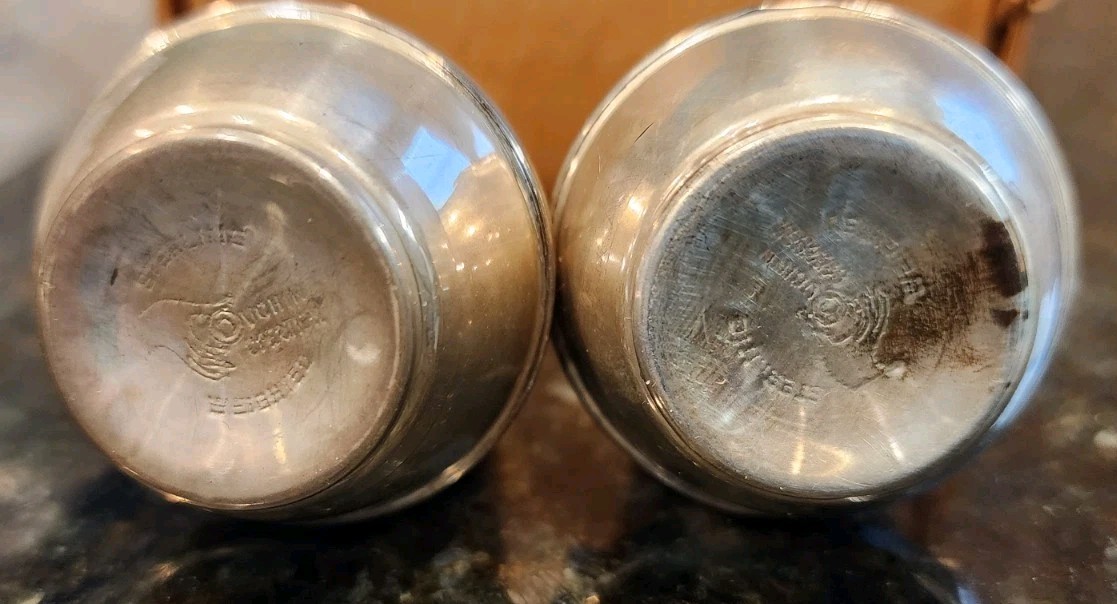 Vintage Sterling Duchin Set of Weighted Salt And Pepper Shakers