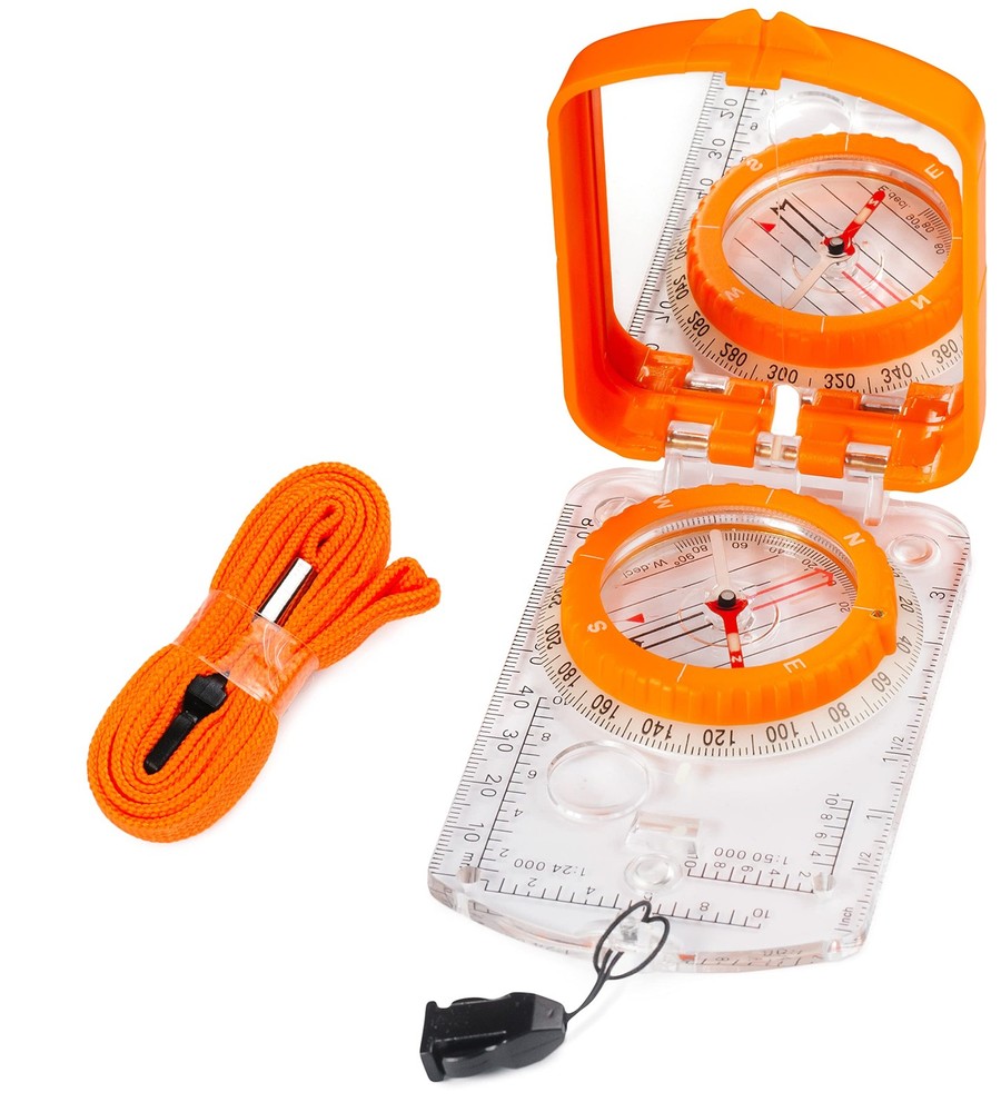 Sighting Compass Mirror Adjustable Declination - Boy Scout Compass Survival C...