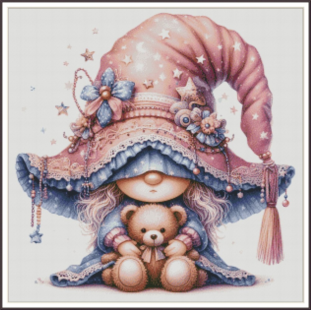 Star Gnome 1498 Chart Counted Cross Stitch Pattern Needlework