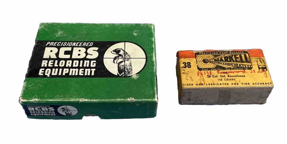 vintage Antique Ammo Reloading Collectible Empty Boxes RCBS Markell