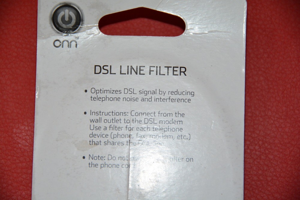 New ONN DSL Line Filter ONB16TE015 White