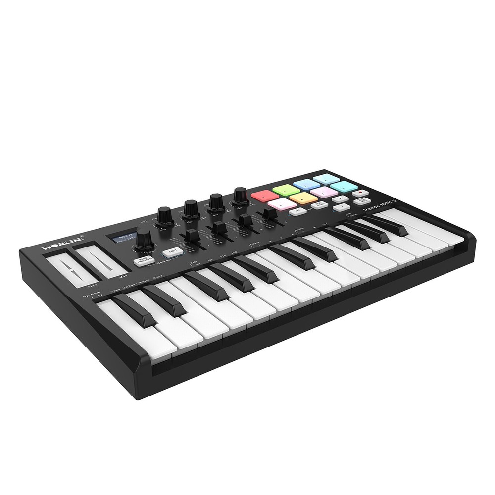 WORLDE Panda MINI II Portable 25-Key USB MIDI Keyboard Controller with Backlit