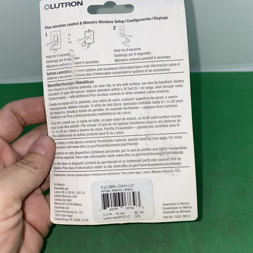 REMOTE CONTROL for Wireless Smart Lighting Dimmer Switch US